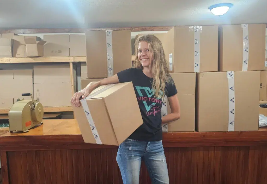 Amanda with Victory Cheer Uniforms